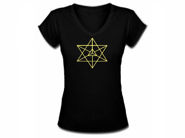 Sacred geometry-merkavah merkaba slim women te shirt